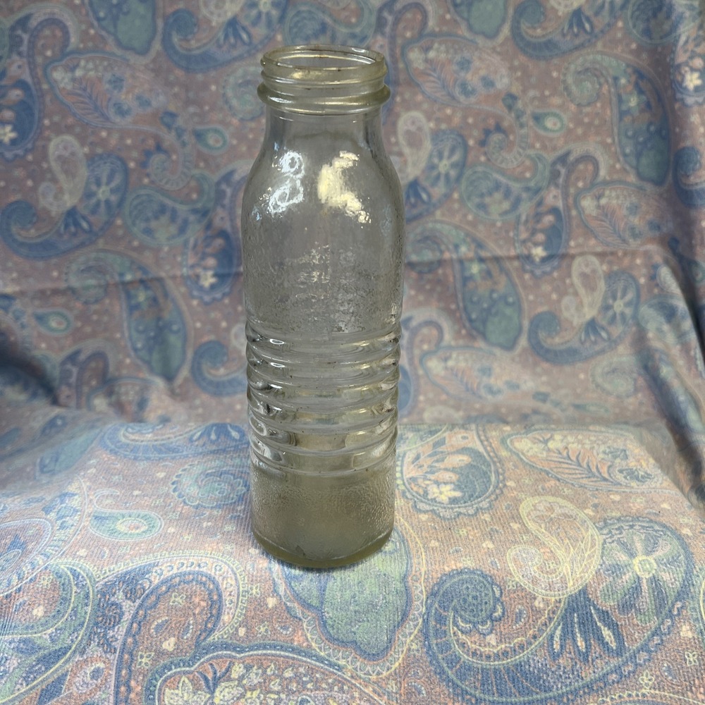 Vintage Hazel Atlas Depression Glass Ribbed Water Bottle No Cap - Picture 2 of 6
